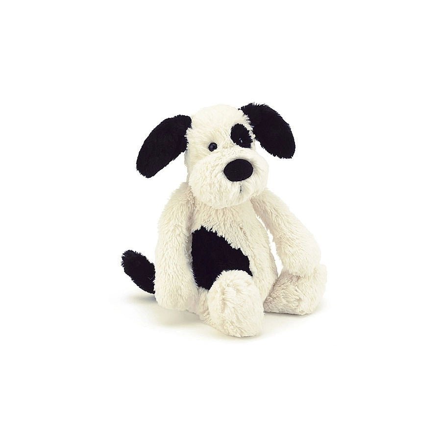 Jellycat Bashful Black & Cream Puppy Small