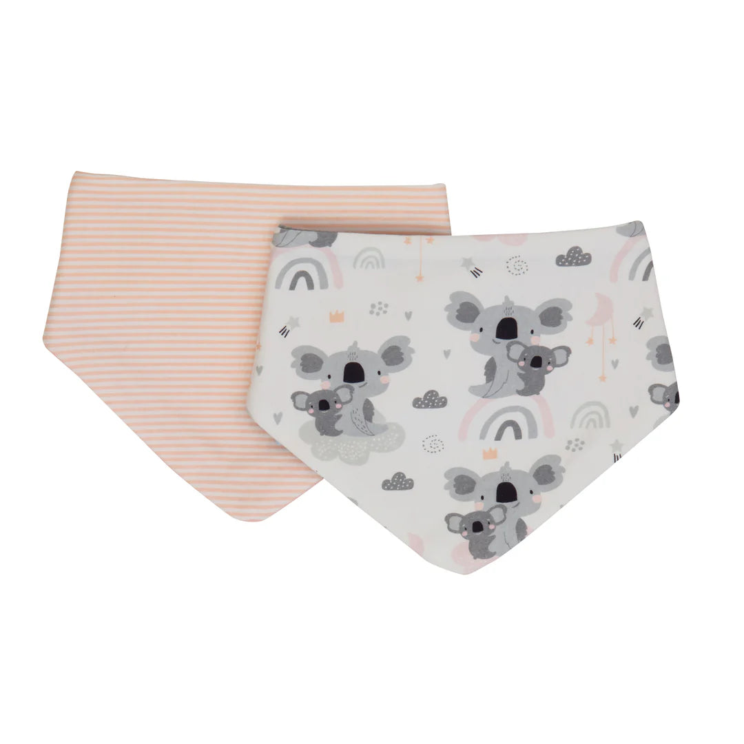 All4Ella Bandana Bibs 2pk Koala