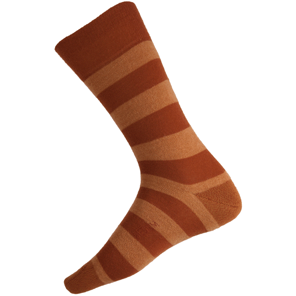 Humphrey Law Merino &amp; Peruvian Alpaca Blend Stripe Health Sock Ultra Terracotta