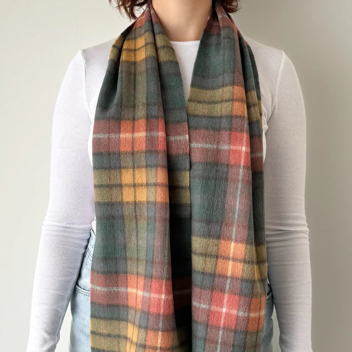 Scottish Tartan Lambswool Scarf Buchanan