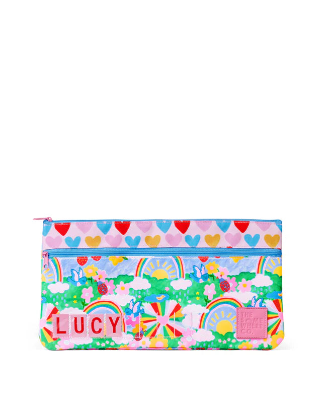 The Somewhere Co Rainbow Garden Mini ID Pencil Case