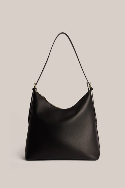 Vestirsi Harper Large Leather Hobo Bag Black