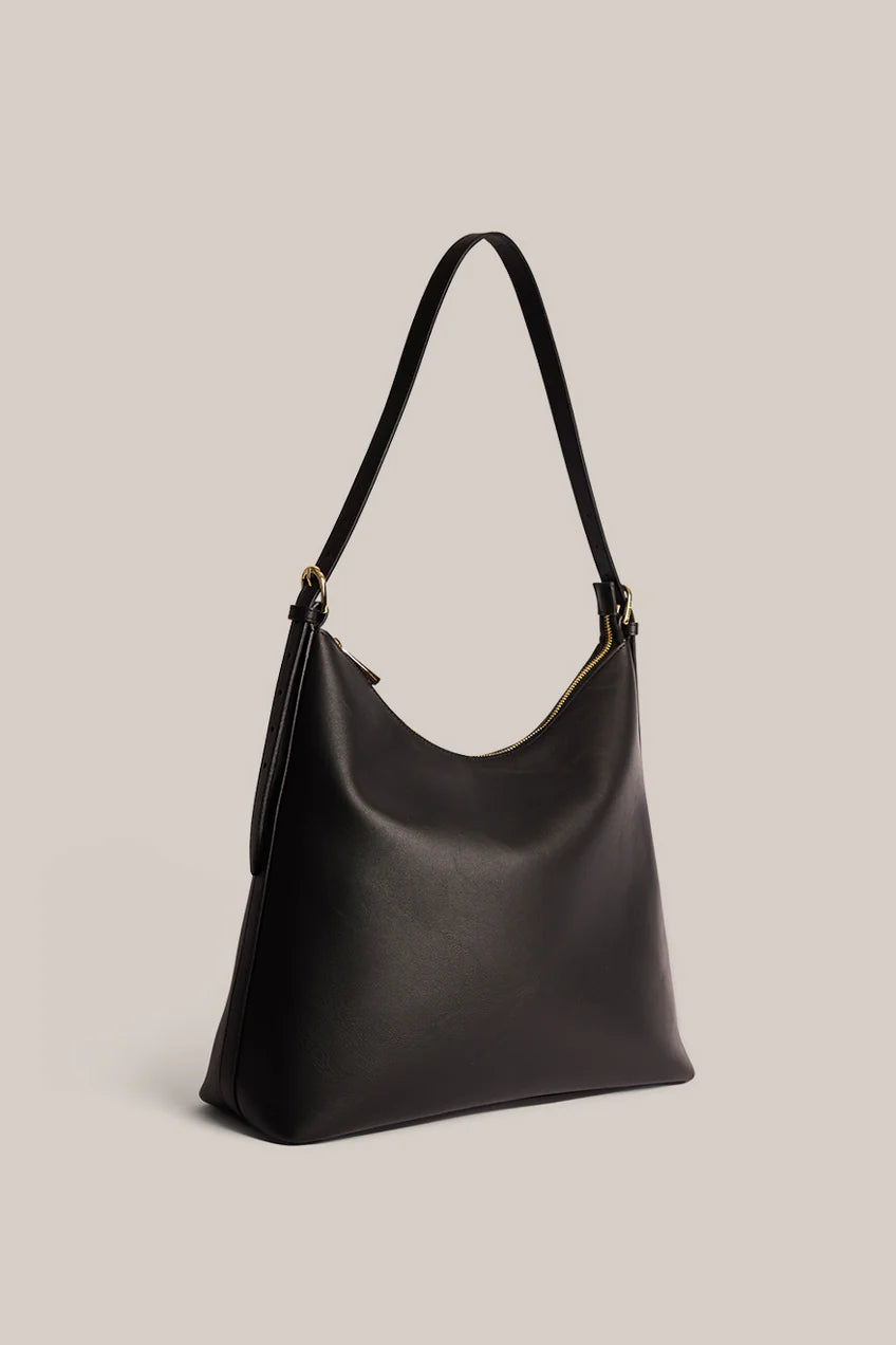 Vestirsi Harper Large Leather Hobo Bag Black