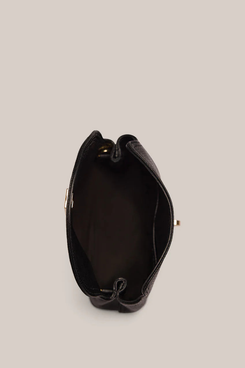 Vestirsi Sloane Mini Black Leather Crossbody Clutch