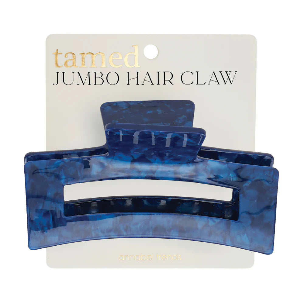 Tamed Jumbo Hair Claw Navy