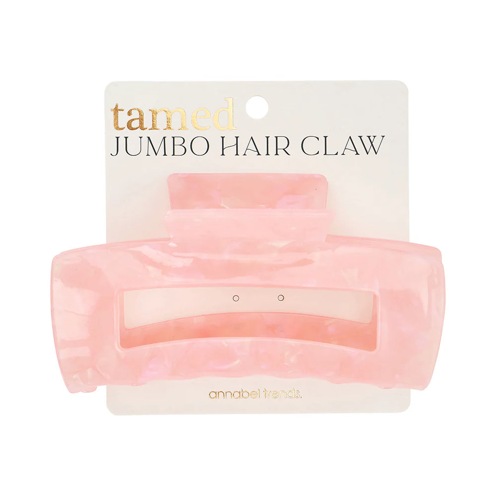 Tamed Jumbo Hair Claw Pink