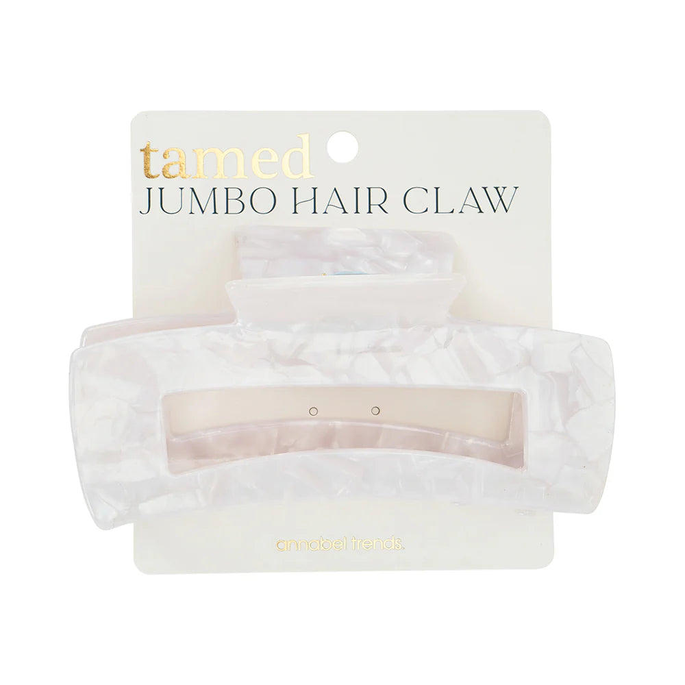 Tamed Jumbo Hair Claw Pearl