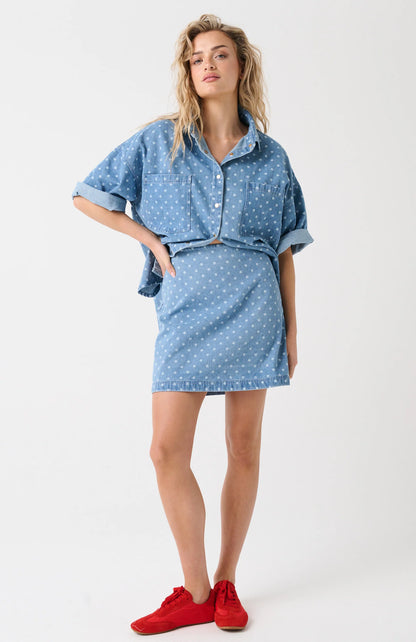 Cartel &amp; Willow Lenny Skirt - Spot Denim