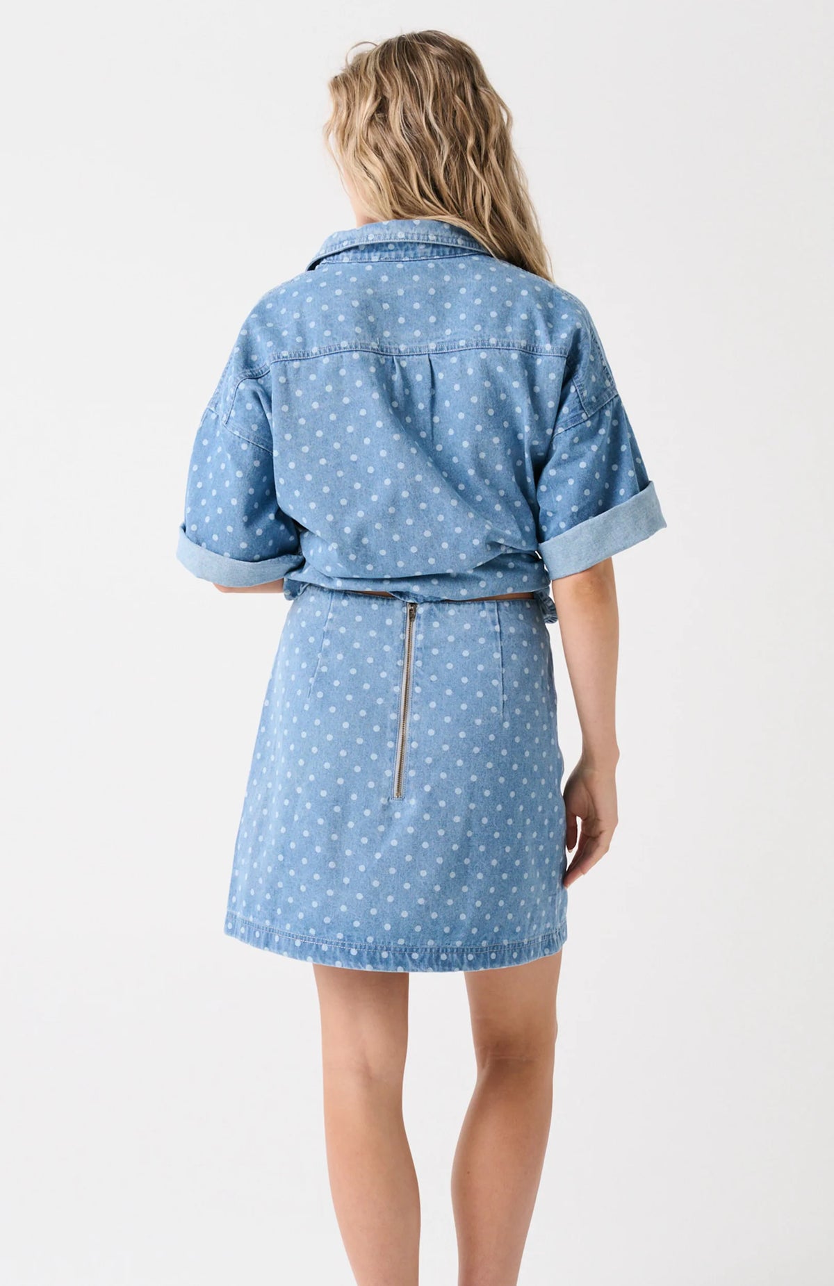 Cartel &amp; Willow Lenny Skirt - Spot Denim