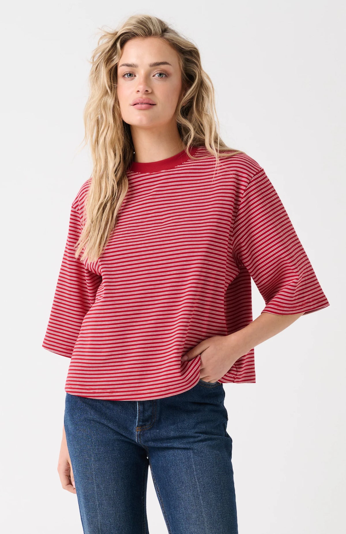 Cartel &amp; Willow Hallie Tee Red Stripe