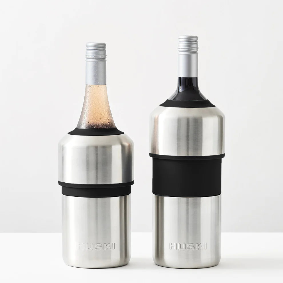 Huski Wine Cooler Brushed Silver