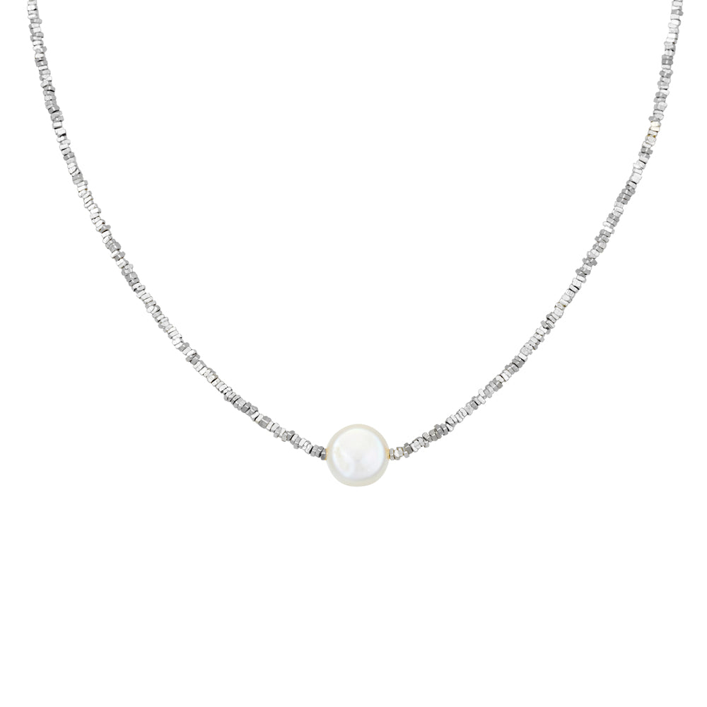 Masey Necklace Featuring Single Pearl