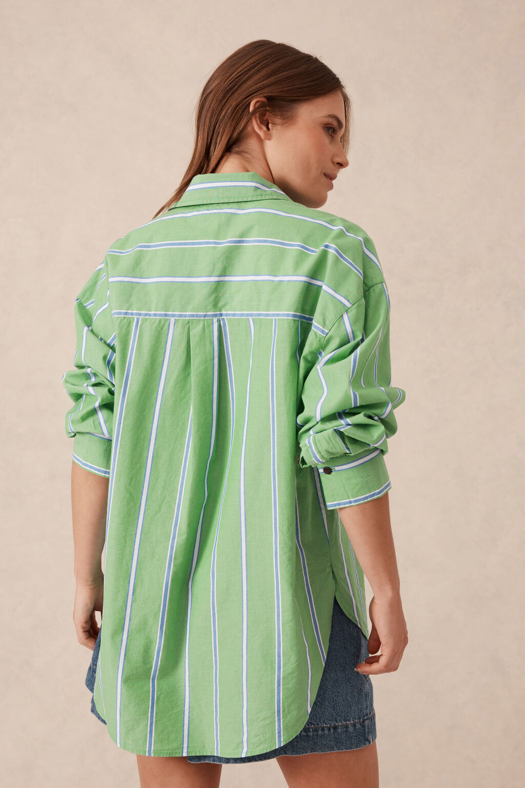 Oversized Shirt Grass Green