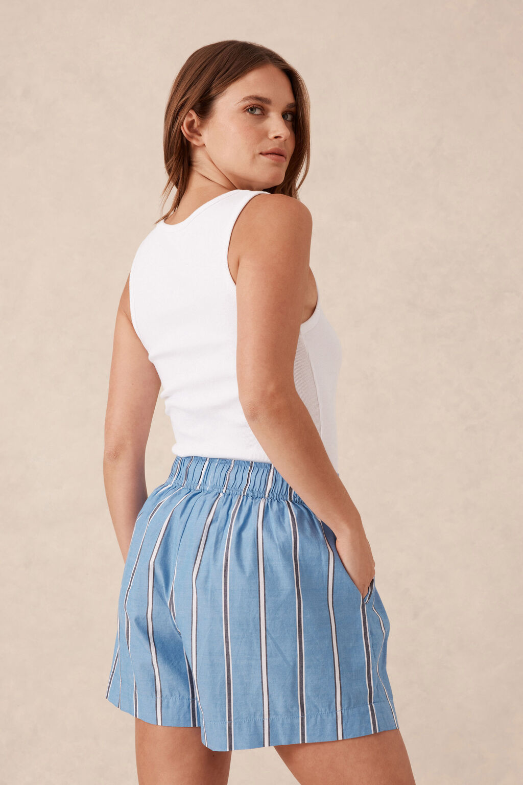 Mila Shorts Oxford Blue