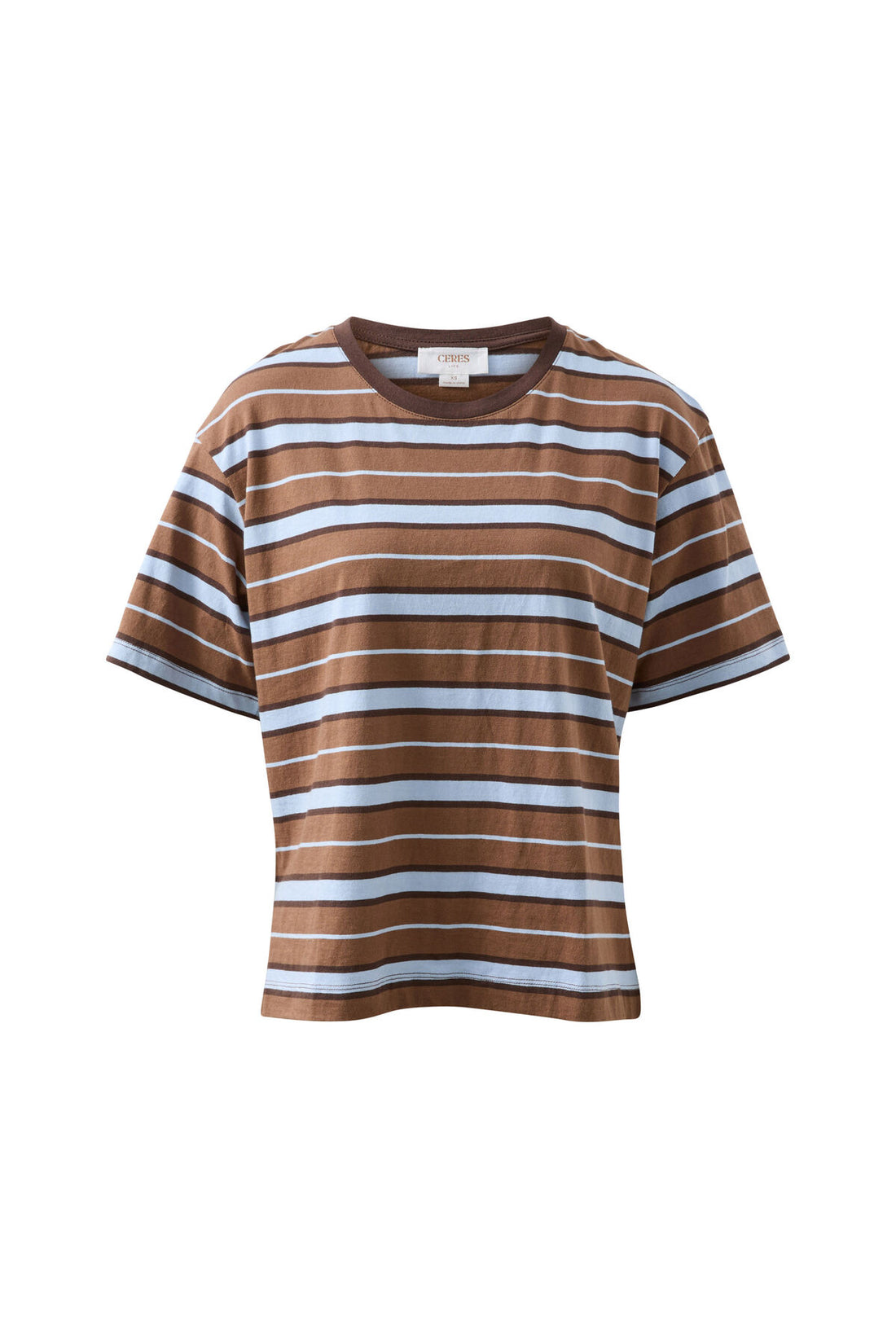 Ceres Stevie Slouchy Tee Choc Retro
