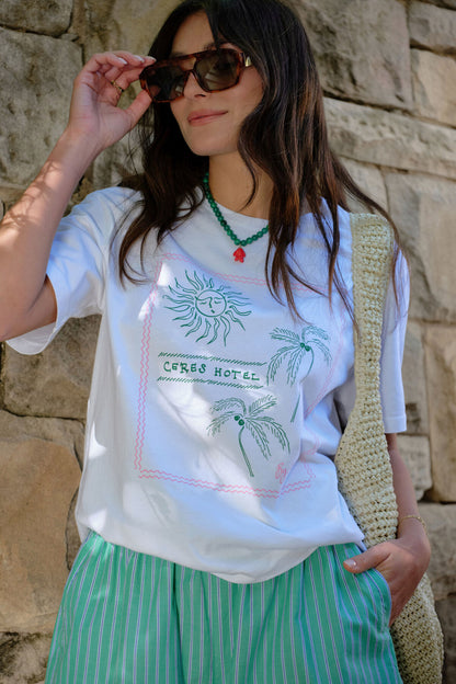 Ceres Stevie Slouchy Tee White/Ceres Hotel