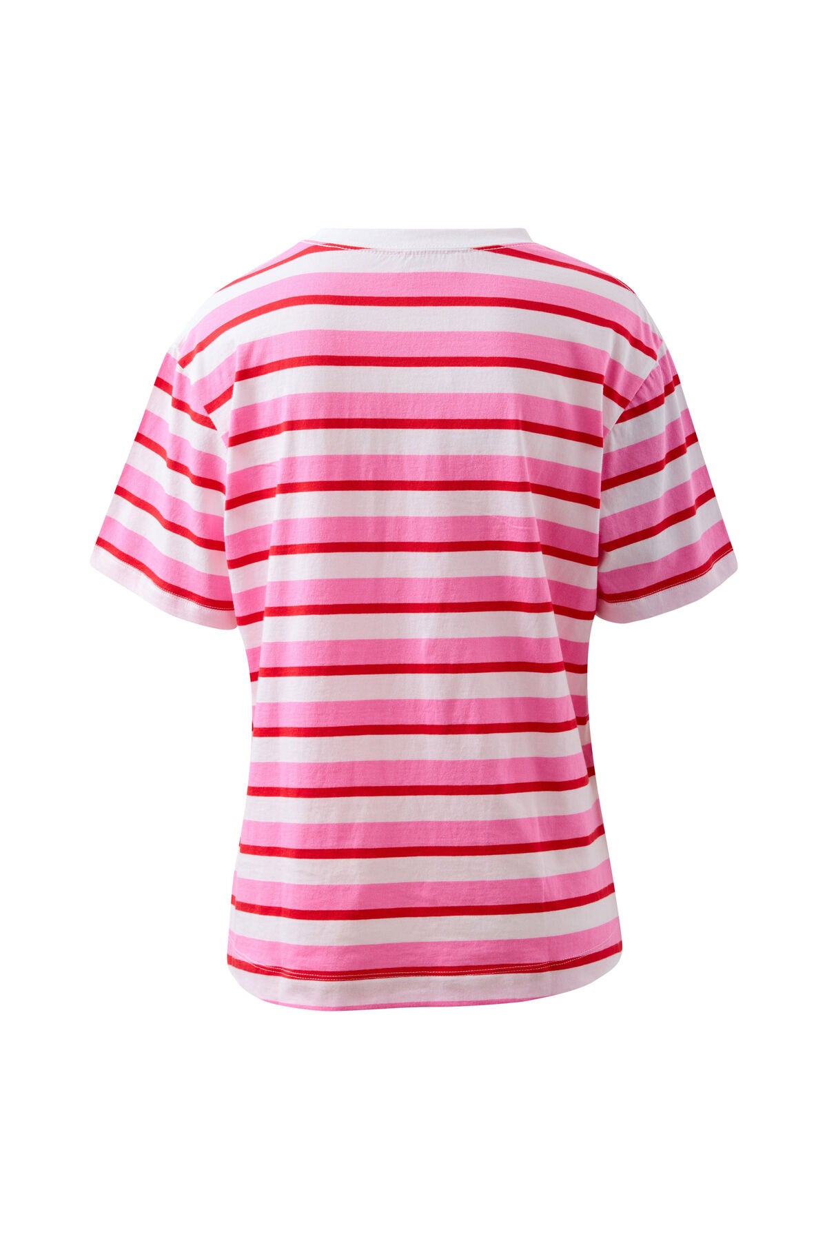 Ceres Stevie Slouchy Tee Hibiscus/Heritage Red Stripe