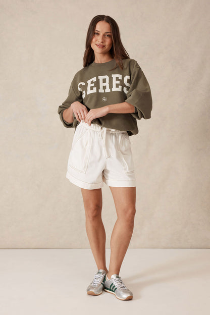 Ceres Relaxed Everyday Short Fresh Ecru