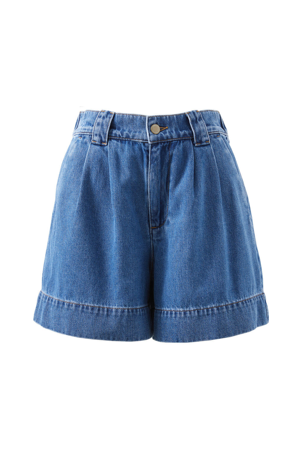 Ceres Pleat Front Short/Washed Indigo