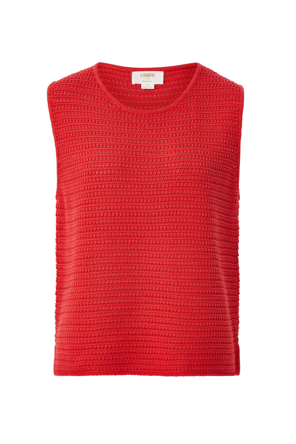 Ceres Life Mesh Knit Tank Heritage Red