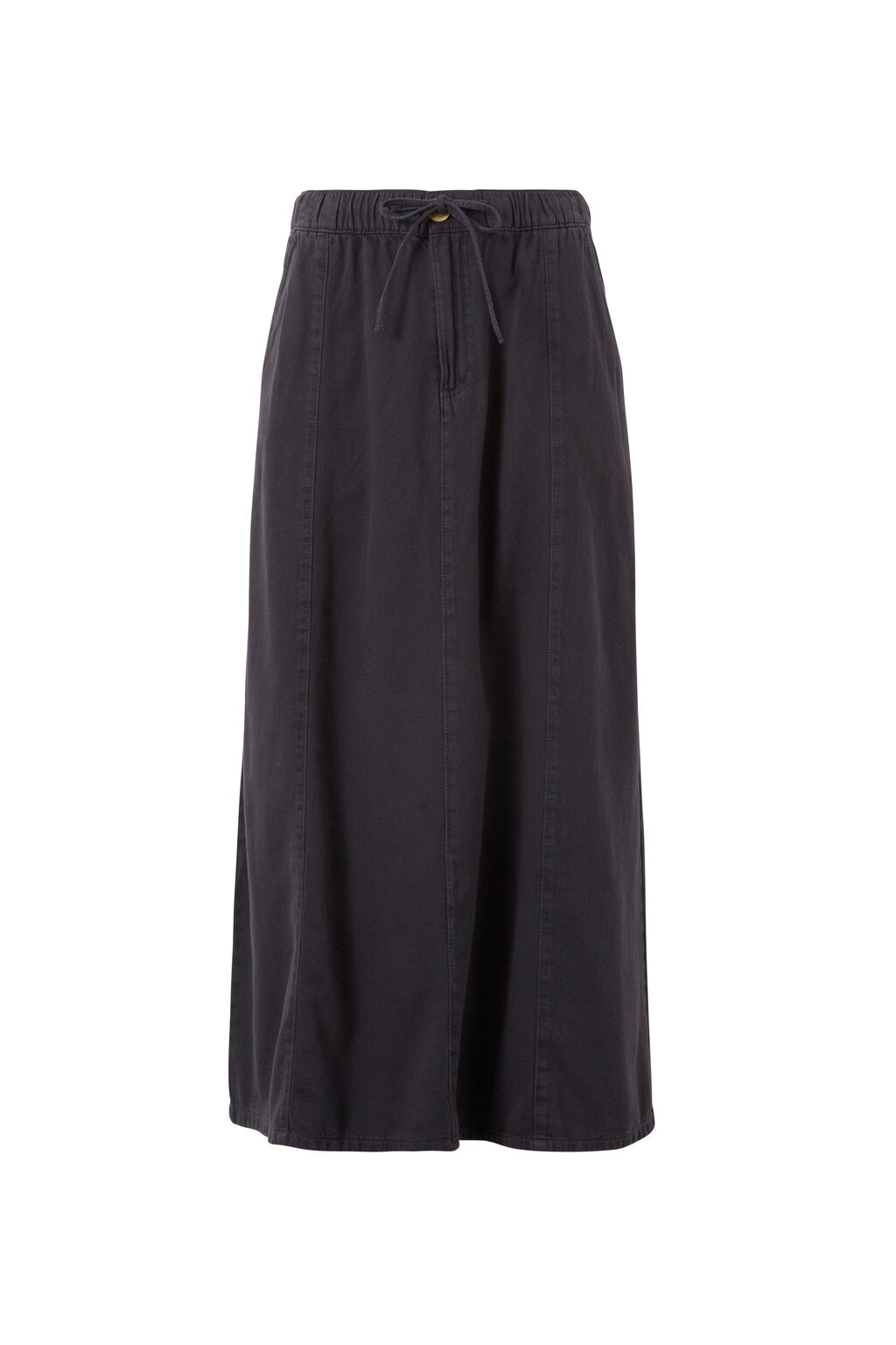 Panelled Maxi Skirt Washed Black