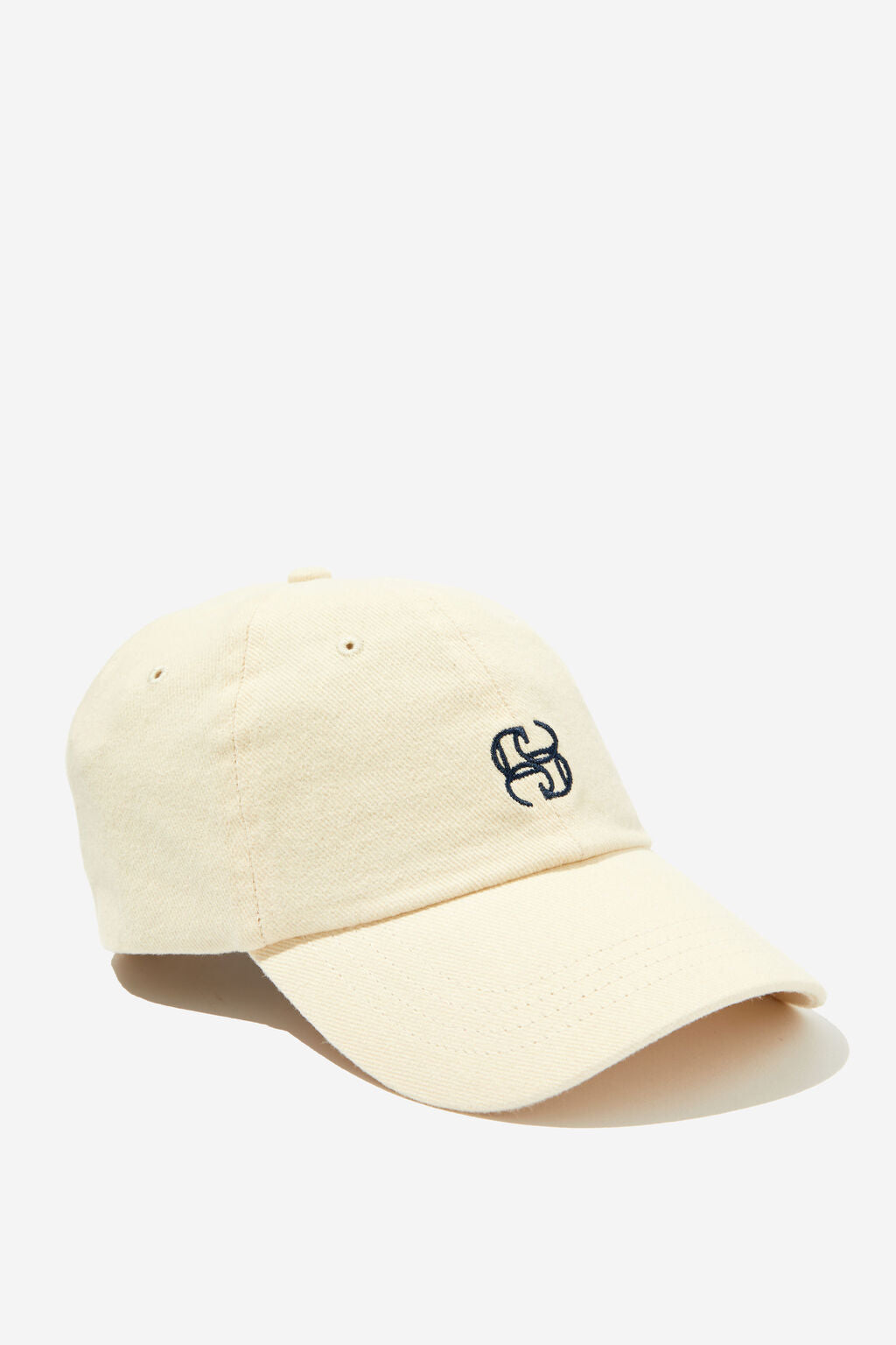 Ceres Monogram Cap Ecru/Navy