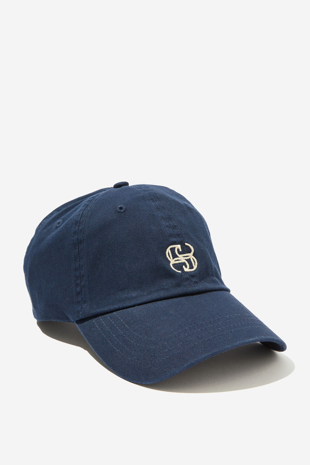 Ceres Mongogram Cap Navy Ecru Stitch O/S