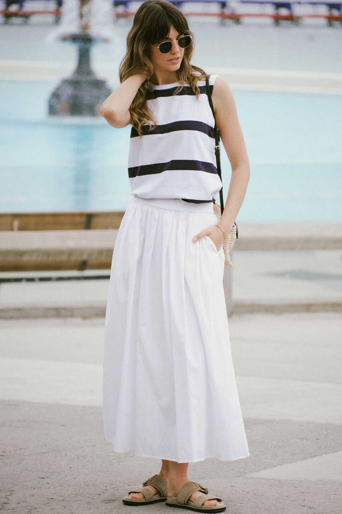 Ceres Florence Maxi Skirt White