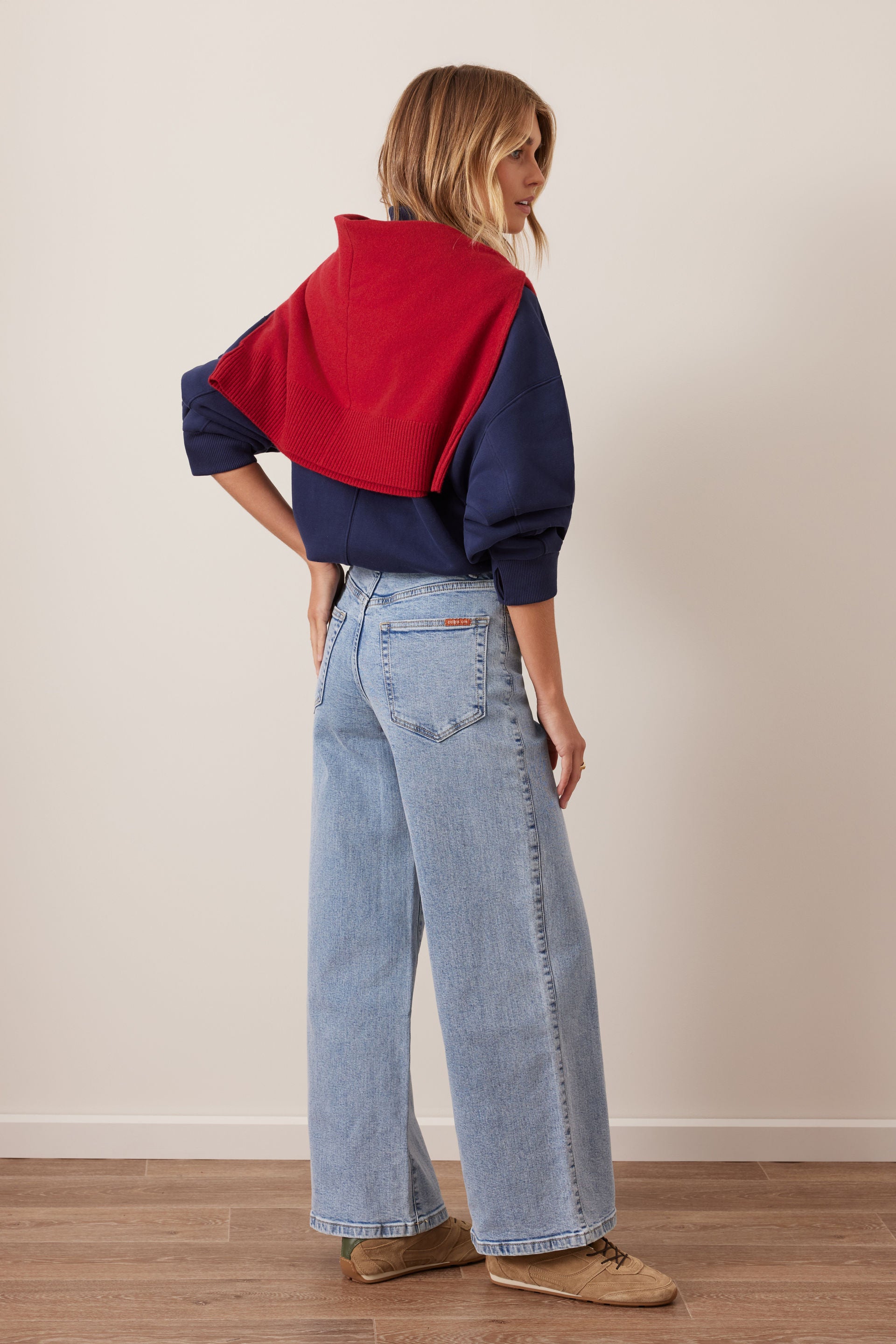 Ceres Evie Wide Leg Jeans Mid Vintage Blue