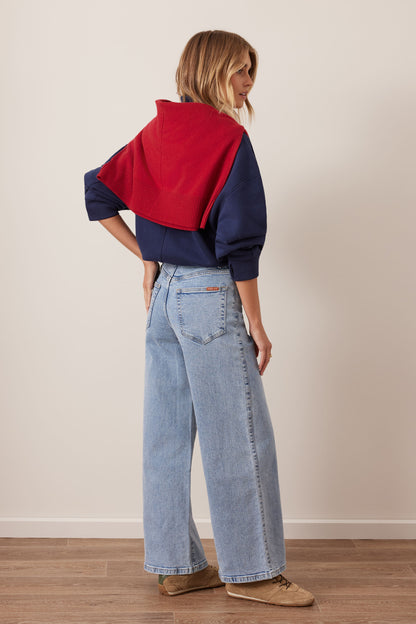 Ceres Evie Wide Leg Jeans Mid Vintage Blue