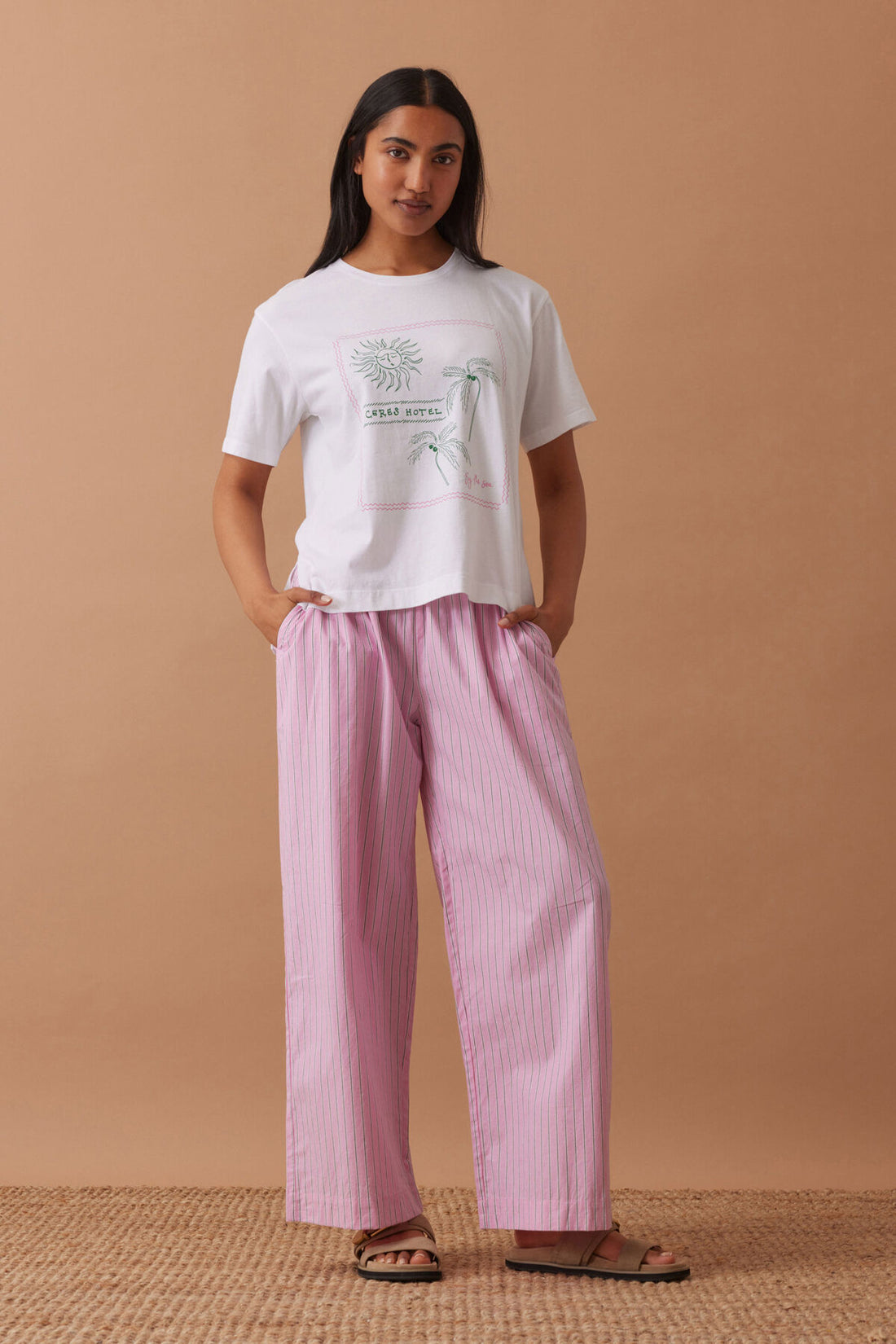 Ceres The Lounge Pant Hibiscus Pink