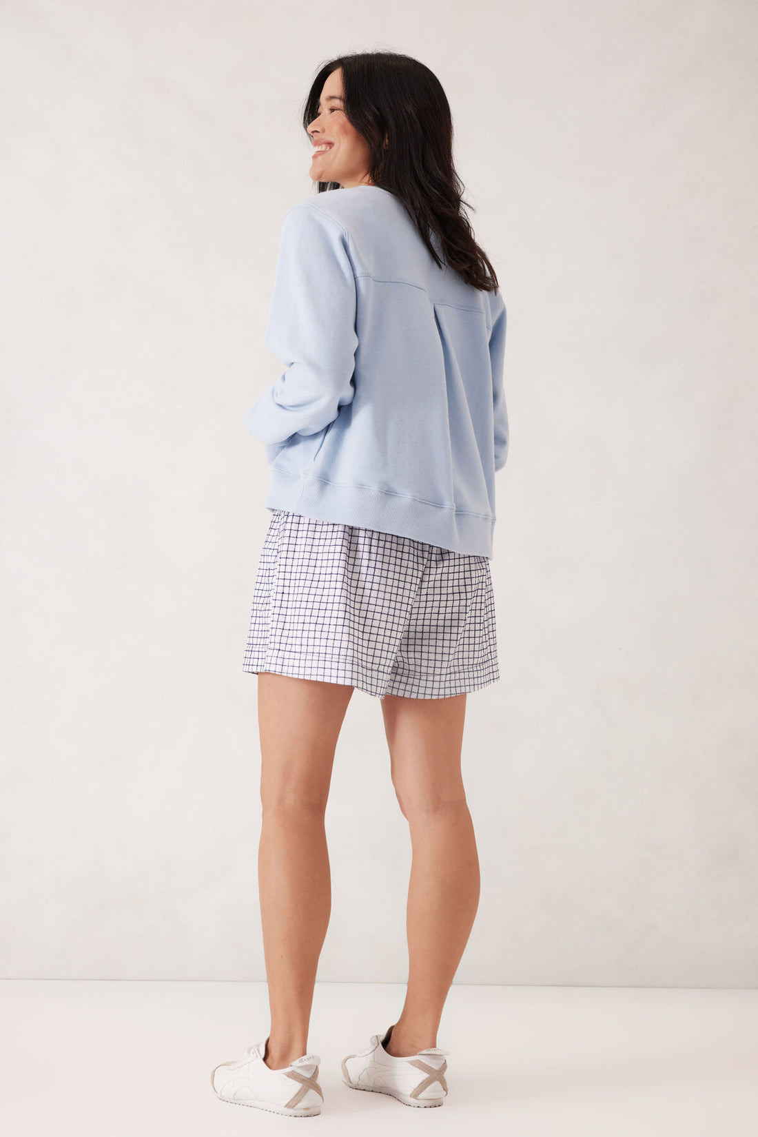 Ceres Mila Short White/Navy Check
