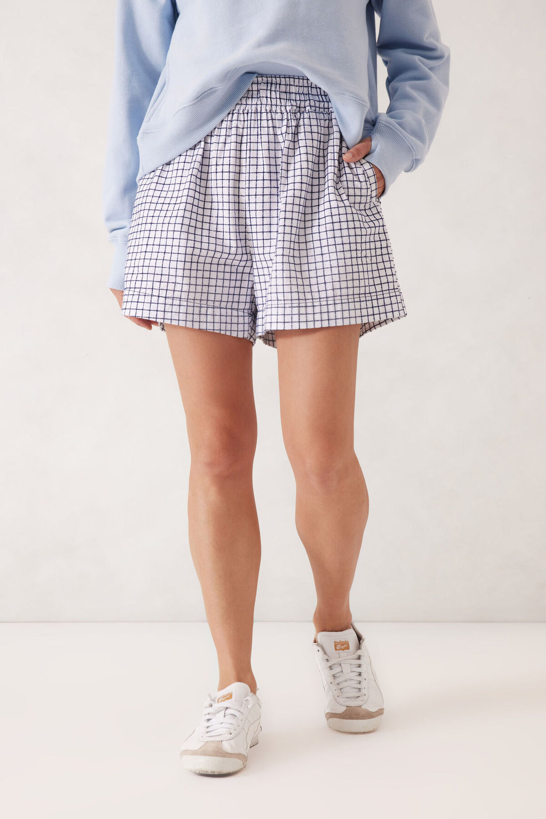 Ceres Mila Short White/Navy Check