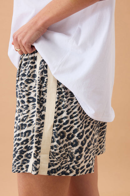 Ceres Mila Short Leopard Linen Blend
