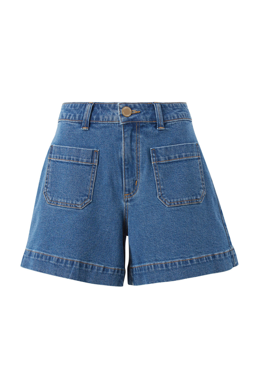 Ceres Esther Denim Patch Pocket Short Fresh Indigo