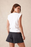 Ceres Peta Esther Denim Patch Pocket Short Washed Black