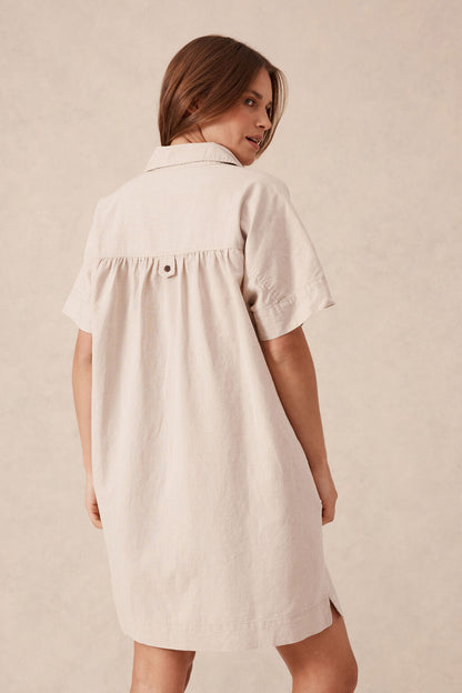 Mini Shirt Dress Natural