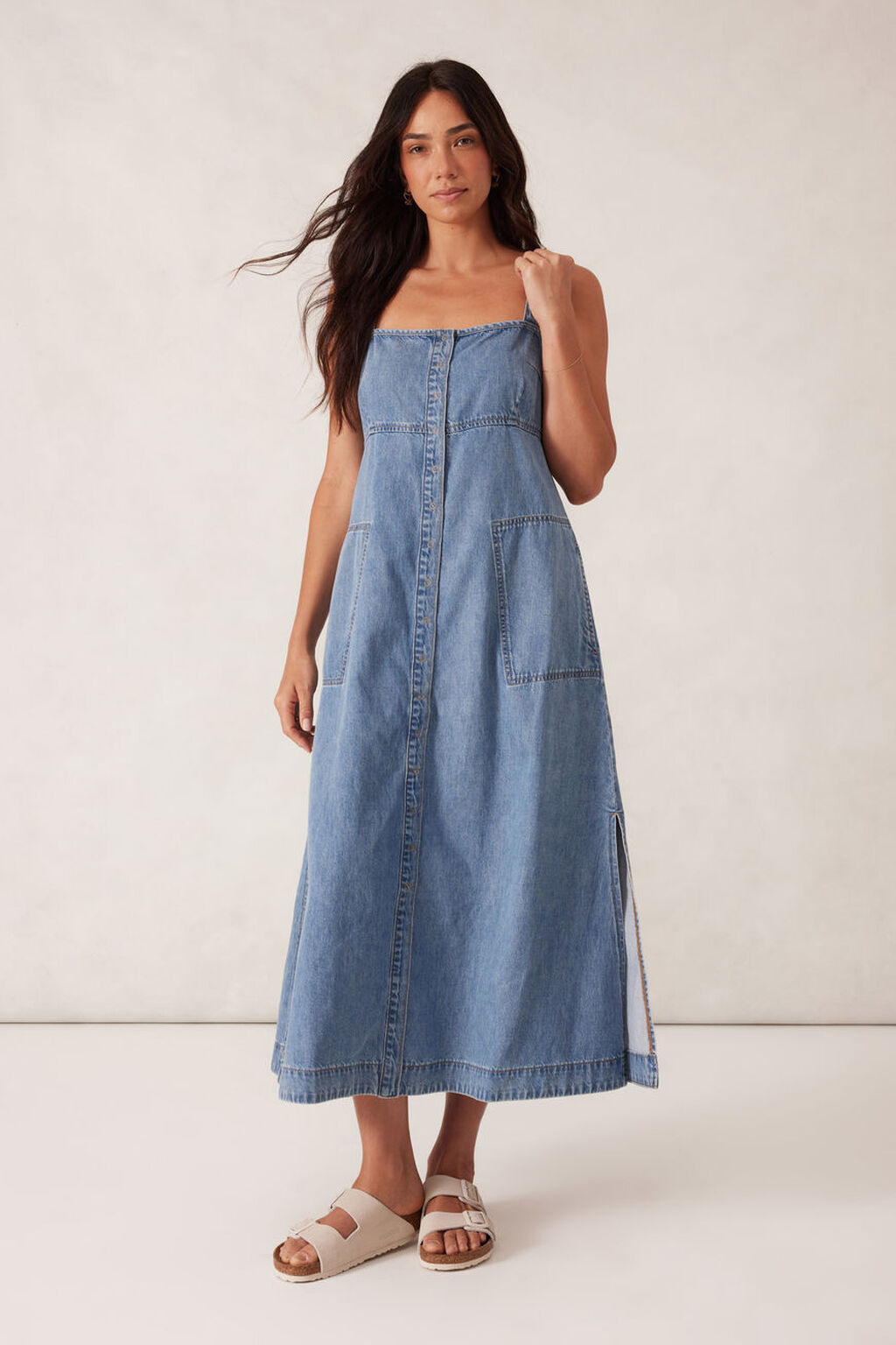 Denim Beach Dress Work Blue