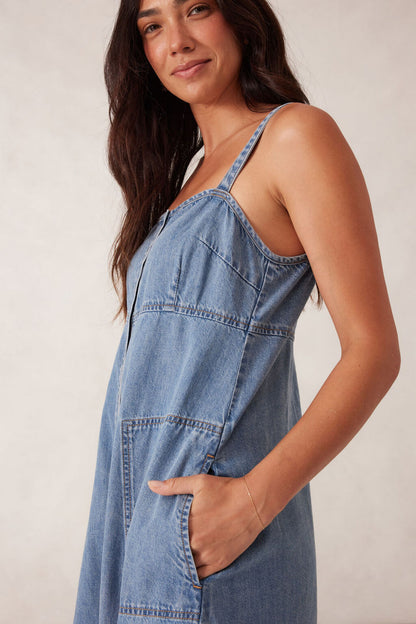 Denim Beach Dress Work Blue