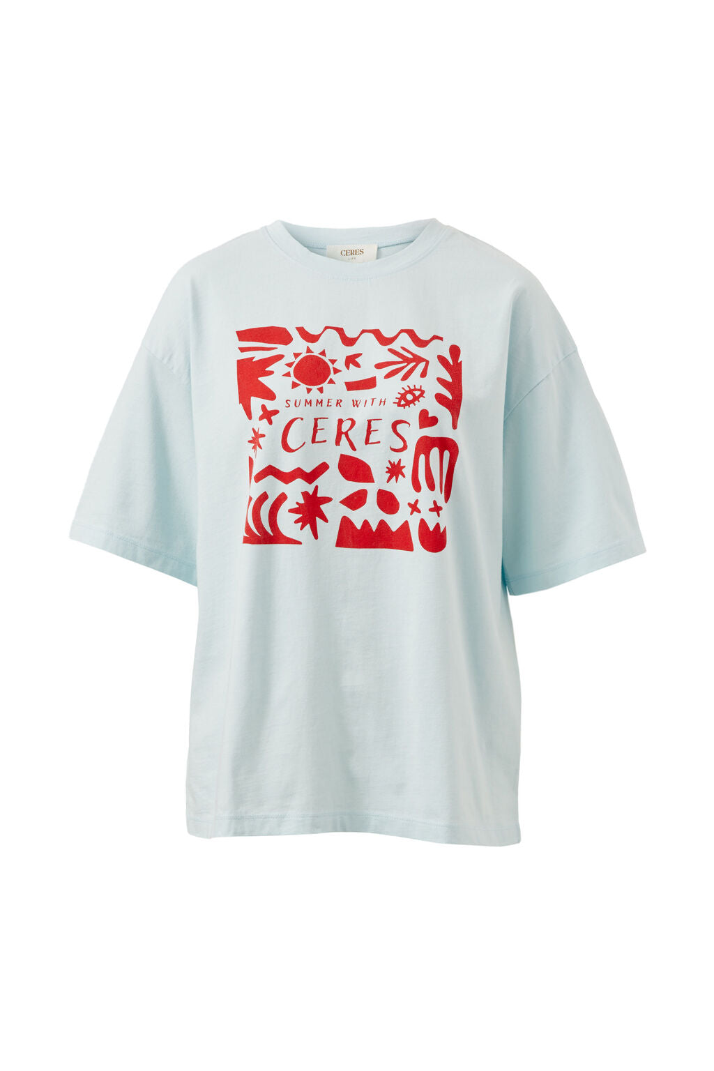 Ceres Life Boyfriend Tee Cool Blue Summer With Ceres