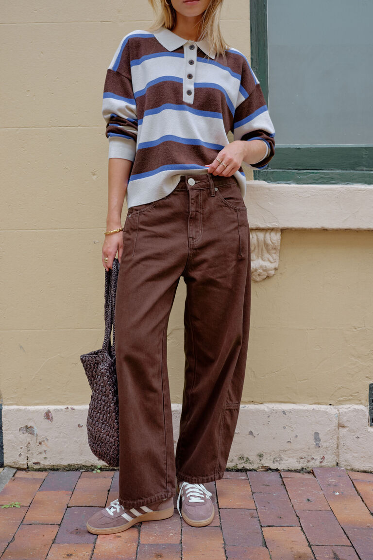 Ceres Life Demi Barrel Jeans Bitter Chocolate