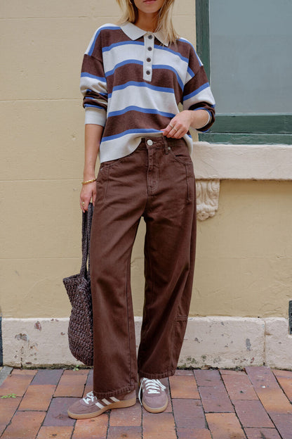 Ceres Life Demi Barrel Jeans Bitter Chocolate