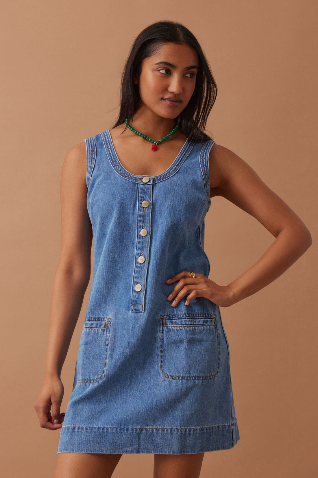 Ceres Denim Tank Dress Vintage Blue