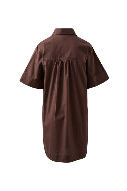 Ceres Sara Mini Shirt Dress Chocolate
