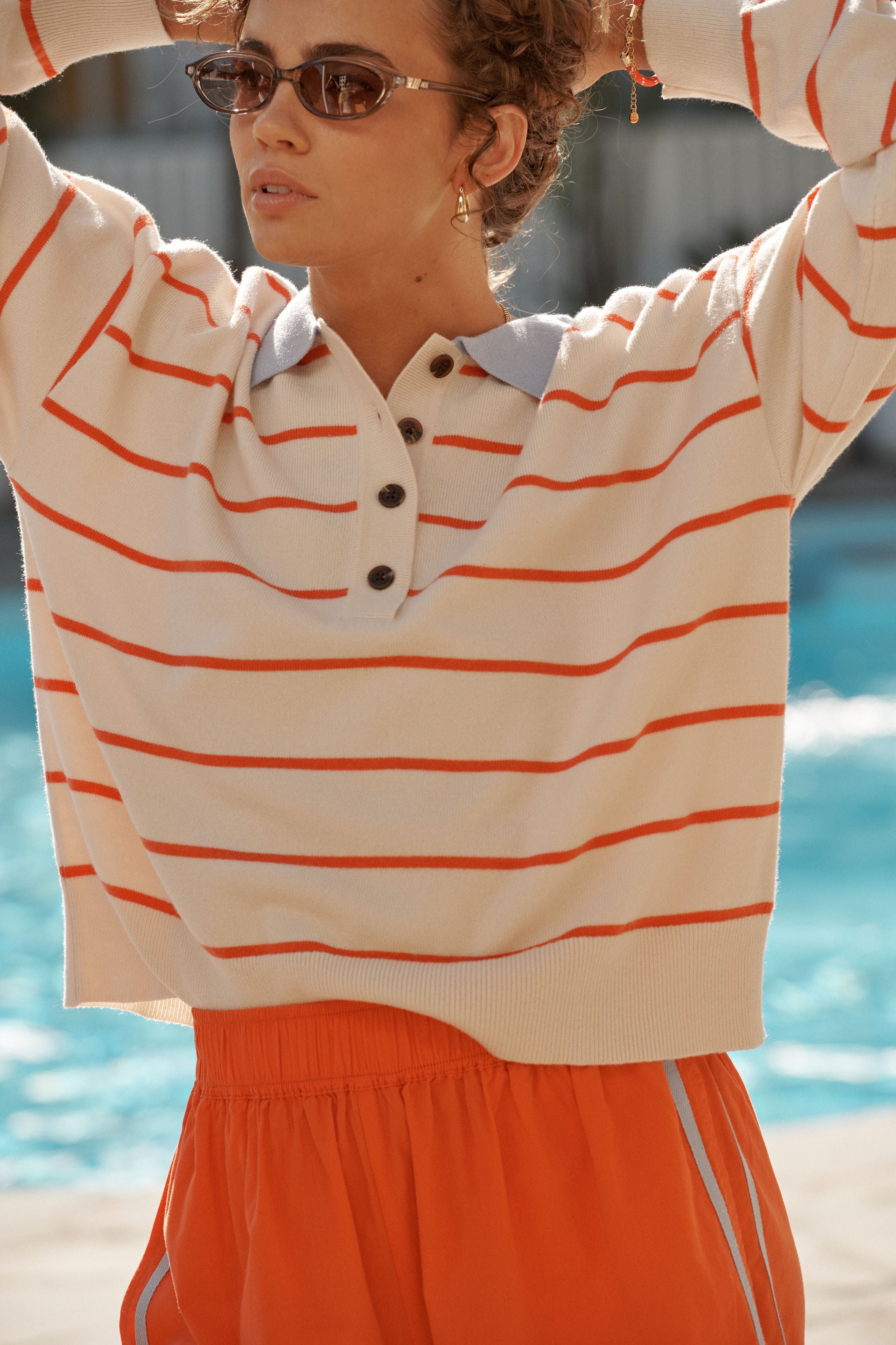 Ceres Life Jessa Rugby Knit Ecru Stripe
