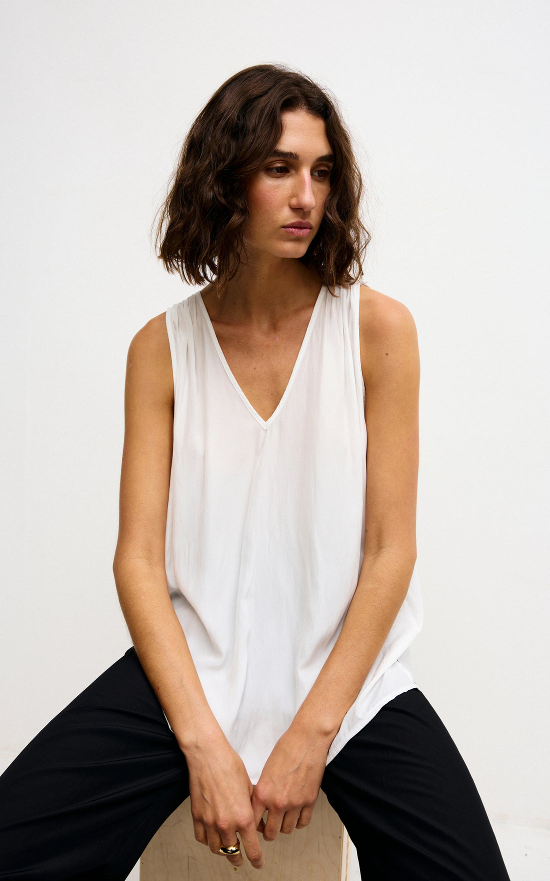 Kinney The Label Ava top Ivory