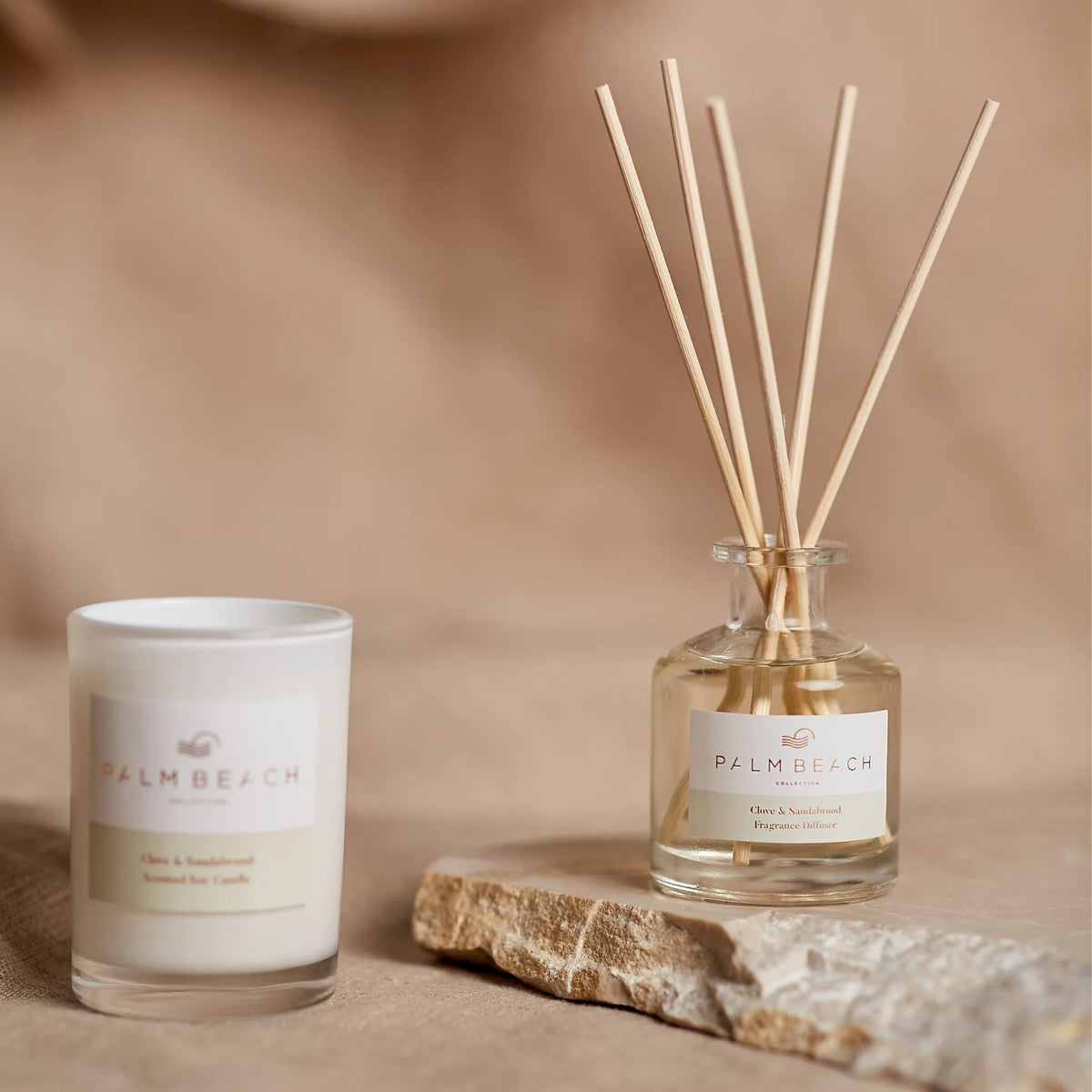 Palm Beach Clove &amp; Sandalwood Fragrance Mini Reed Diffuser