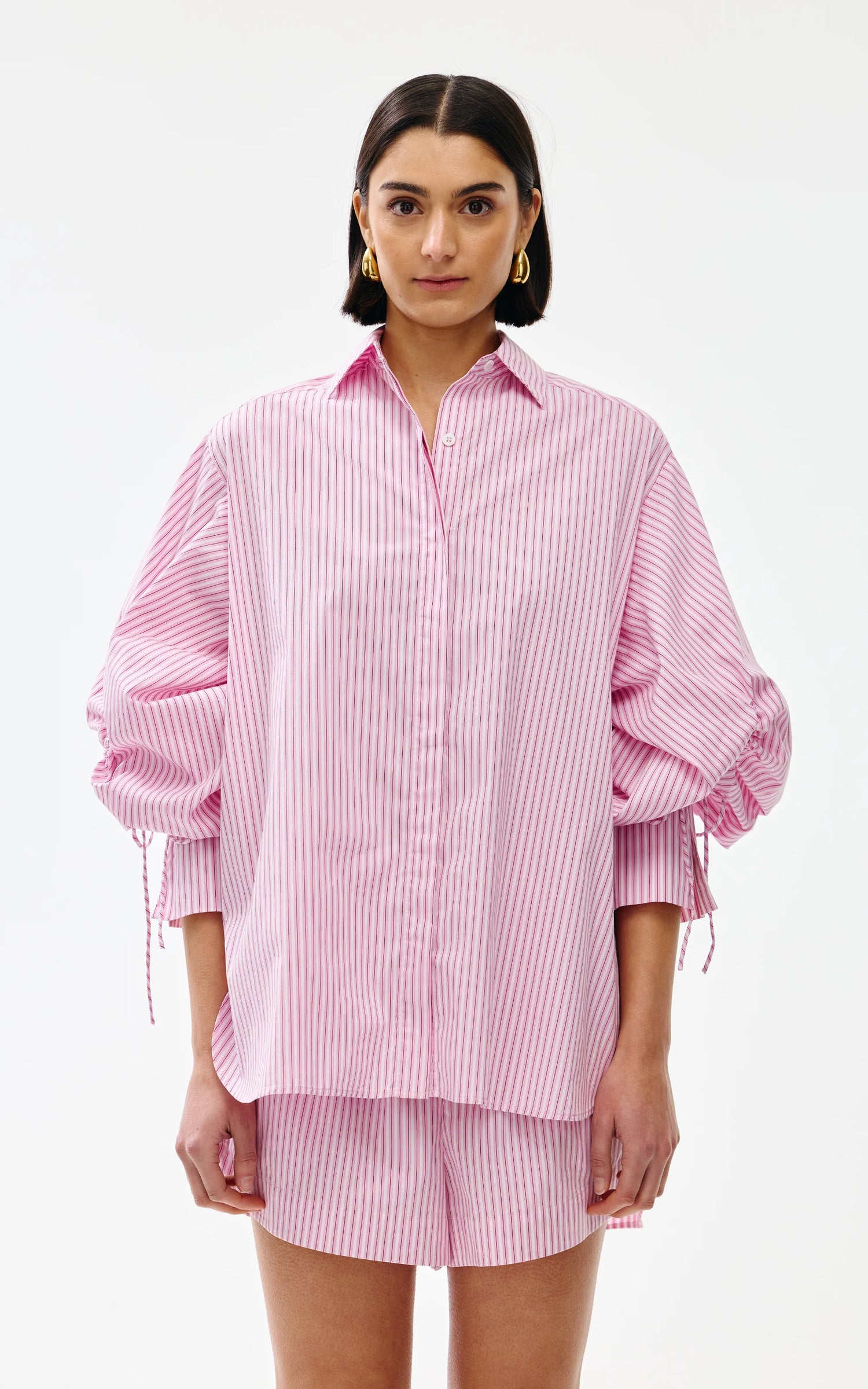 Kinney The Label Ashton Shirt Pink Pinstripe