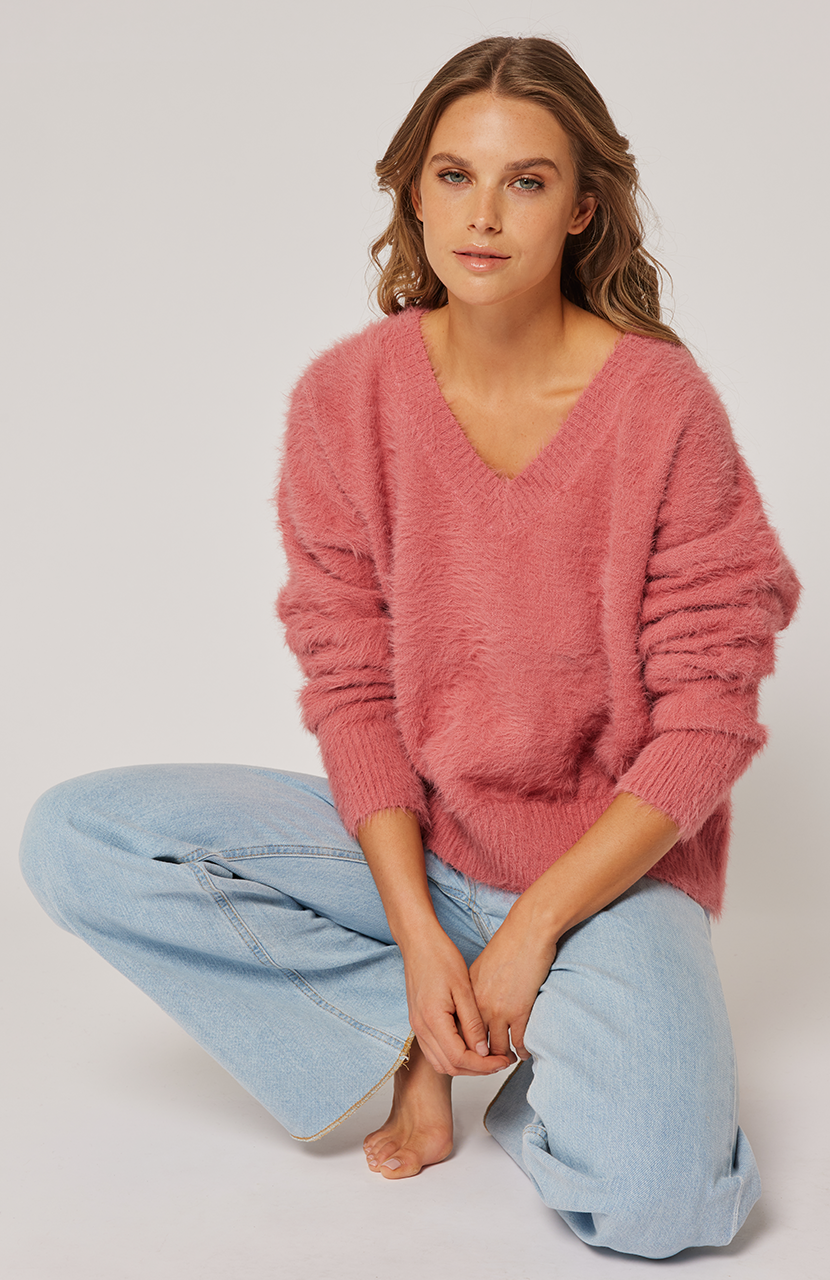 Cartel &amp; Willow Emmie Sweater Berry Knit