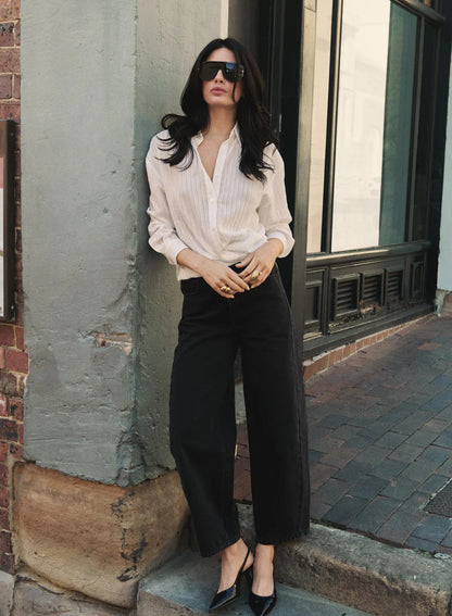 Esmaee Bowery Shirt White Stripe